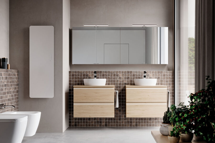 Space-saving bathroom furniture